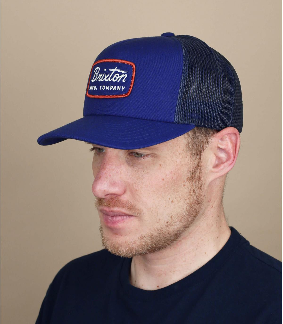 navy blue Brixton trucker Jolt Mesh washed navy